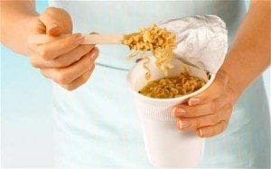First Aid Warning - Instant Cup Noodles